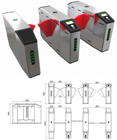 EI-GW300 сериялы қанат қақпасы